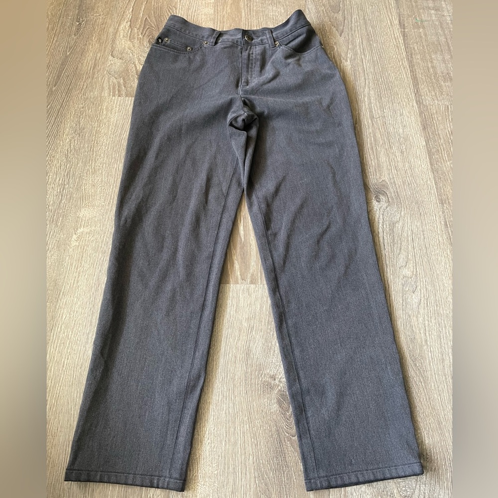Vintage Lauren by Ralph Lauren Petite Size 6 Charcoal Straight Leg Office Pants